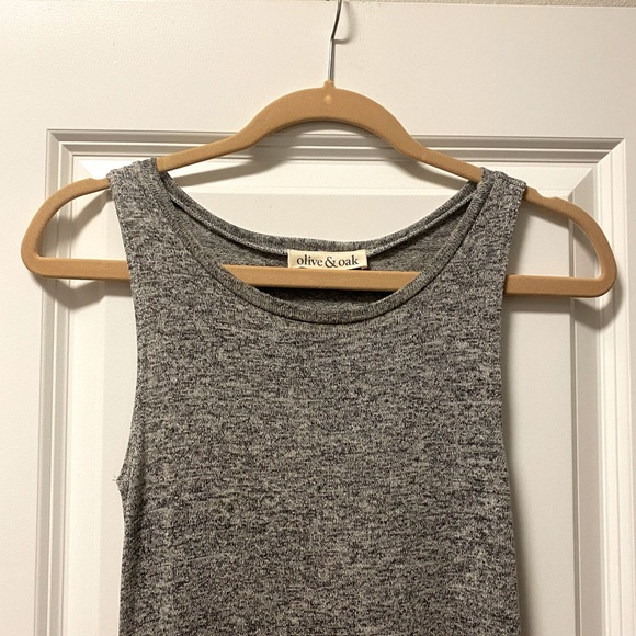 Olive & Oak Heather Grey MIDI Dress SZ S - Picture 1 of 2